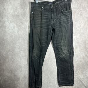 Sean John Clayton Jeans Mens Size 40X32 Black Denim Slim Straight Pockets Casual